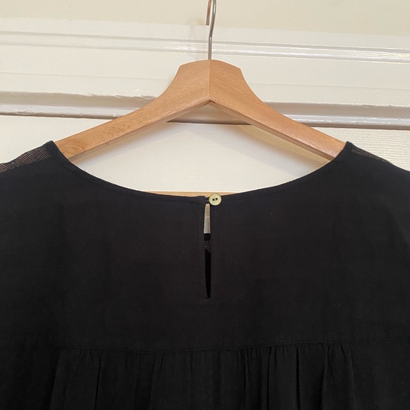J.jill black textured appliqué Aline shape top size XL - Picture 8 of 13
